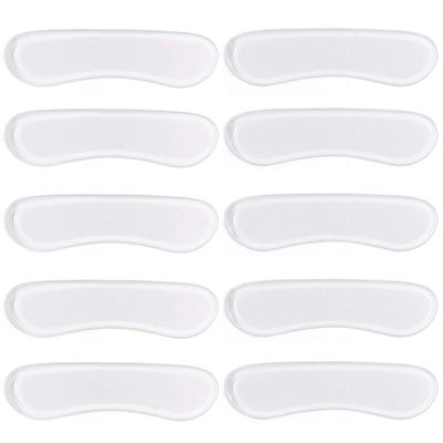 12 Pairs Clear Silicone Heel Grips Liner Inserts Shoe Cushion Pads Stickers for Men and Women's Loose Shoes, Shoes Too Big, Improved Shoe Fit and Comfort