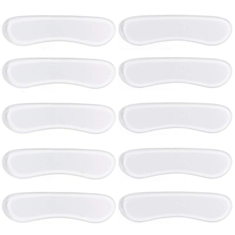 12 Pairs Clear Silicone Heel Grips Liner Inserts Shoe Cushion Pads Stickers for Men and Women's Loose Shoes, Shoes Too Big, Improved Shoe Fit and Comfort