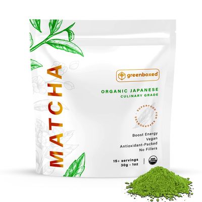 Greenboxed Matcha Powder, Pure Organic Matcha Powder from Japan, Sugar-Free Green Tea for Baking, Smoothies, Drinks, Uji Japanese Origin (Culinary Grade, 1 Ounce)