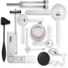 ASA TECHMED Goniometer Physical Therapy Complete Set W/Bonus Reflex Hammer Including 12,8,6 Inches Goni's Plus Two Bonus Measuring Tapes. Occupational Therapy Too view 1