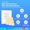 AllaQuix High Performance Stop Bleeding Gauze Pads  10-Pack (2"x2") | Hemostatic Wound Dressing for Cuts & First Aid Kits | Sterile, Drug-Free, Fast Clotting Pads view 2