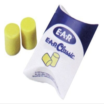 E-A-R Classic Foam Earplugs, PVC, Yellow, Uncorded, Pillow Pack (2000 Pack)