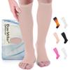 Doc Miller, Open Toe Compression Socks, 8-15 mmHg, Toeless, Support Circulation, Shin Splints, Calf Recovery, Varicose, Knee High, Medical Grade, Skin/Nude Socks, Small Size for Men & Women, Pair view 1