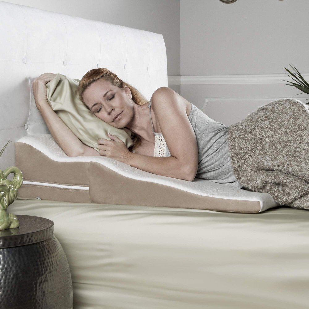 Contoured Support Memory Foam Wedge Pillow Single