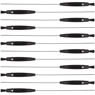 12 Packs Multifunctional Hearing Aid Cleaning Kits with Brush and Wire Cleaner for Sound Tubes, Hearing Aid Cleaning Brush with Magnet for Universal Cleaning