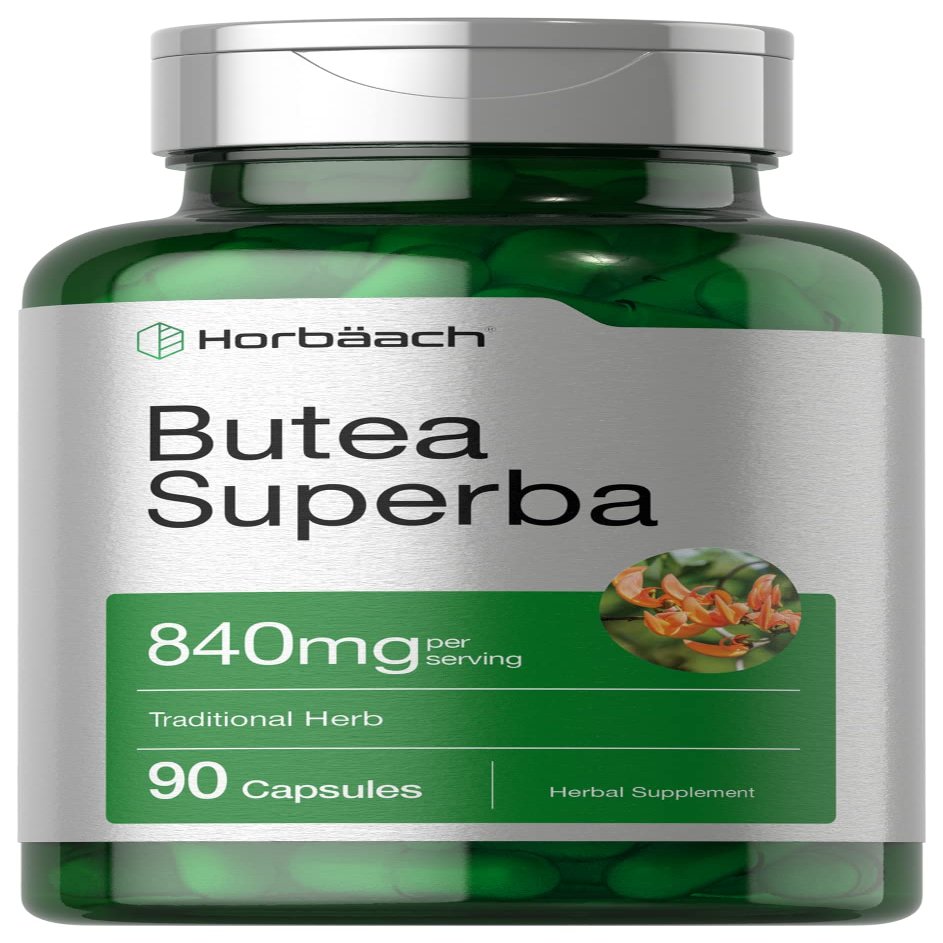Horbach Butea Superba Root 840mg | 90 Capsules | Male Performance | Non GMO, Gluten Free Supplement