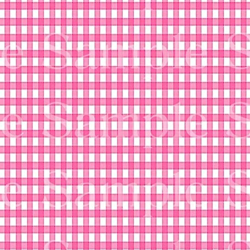 1/2 Sheet - Pink Plaid Birthday - D24529 - 2D Edible Cake Cupcake Party Topper