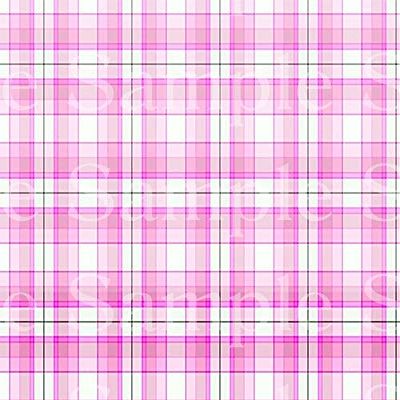 1/2 Sheet - Pink Plaid Birthday - D24528 - 2D Edible Cake Cupcake Party Topper