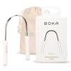 Boka Tongue Scraper for Adults & Kids with Case - Stainless Steel Tongue Cleaner w/Linen Travel Pouch - Scrubber to Remove Tongue Buildup and Freshens Breath (Pack of 1) view 1