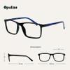 OPULIZE INK Reading Glasses - Value 4 Pack - Large Rectangular Frame - Spring Hinges - Scratch Resistant - Black Grey - Mens Womens +2.50 view 2