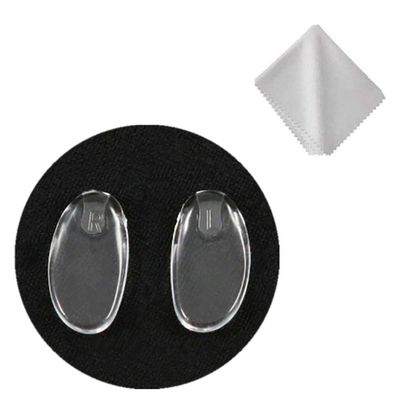 BEHLINE Eyeglass Nose Pads Replacement for Frameless Glasses Eye Glasses and Eyewear Frames,Soft Silicone Plug in Eye Glasses Parts Push in Nose Piece,Clear Repair Kit