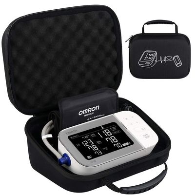 BOVKE Hard Carrying Case for OMRON Platinum BP5465 BP5450 / OMRON Gold BP5360 BP5350 Upper Arm Blood Pressure Monitor, Extra Room fits Upper Arm Cuff and AC Adapter, Black+Black (NOT for BP7450)