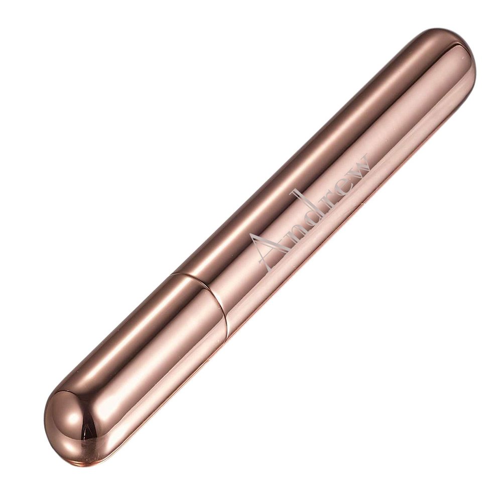 Visol Personalized Sigma Stainless Steel Cigar Tube with Free Laser Engraving (Rose Gold)