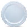 OCCASIONS 360 Pcs set (60 guest) Wedding Disposable Plastic Plate and Silverware Combo 10" + 7.5" + Silverware (Double Fork) (Verona in Blue, Silver Silverware) view 2