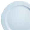 OCCASIONS 360 Pcs set (60 guest) Wedding Disposable Plastic Plate and Silverware Combo 10" + 7.5" + Silverware (Double Fork) (Verona in Blue, Silver Silverware) view 3