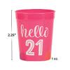 Fun Express 21st Birthday Plastic Shot Glasses - Bulk Set of 40 - Disposable Party Supplies view 2
