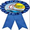 Crown Awards Raingutter Regatta Blue Rosette Ribbon, Raingutter Regatta Trophy Ribbon Award Prize, 100 Pack view 1