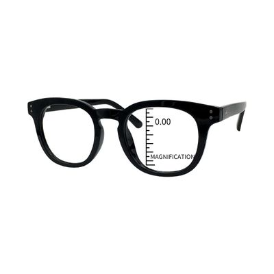 ProEyes Dylan, Progressive Blue Light Blocking Readers, 0 Strength on Top Lens, Spring Hinge (Black, 1.75 x)