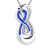 Yinplsmemory Cremation Jewelry Infinity Love Cremation Ashes Necklace Ashes Holder Crystal Urn Necklace That Hold Ashes Pendant Necklace for Women view 1