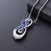 Yinplsmemory Cremation Jewelry Infinity Love Cremation Ashes Necklace Ashes Holder Crystal Urn Necklace That Hold Ashes Pendant Necklace for Women view 2