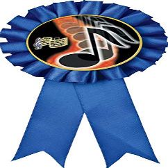 Crown Awards Music Note Blue Rosette Ribbon, Musical Trophy Ribbon Award Prize, 50 Pack