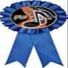 Crown Awards Music Note Blue Rosette Ribbon, Musical Trophy Ribbon Award Prize, 50 Pack view 1