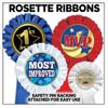 Crown Awards Music Note Blue Rosette Ribbon, Musical Trophy Ribbon Award Prize, 50 Pack view 3