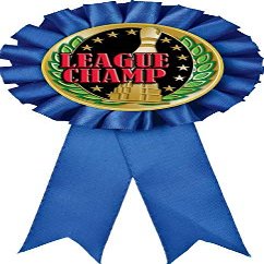 Crown Awards Bowling Blue Rosette Ribbon, Bowling League Champion Trophy Ribbon Award Prize, 10 Pack