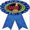 Crown Awards Bowling Blue Rosette Ribbon, Bowling League Champion Trophy Ribbon Award Prize, 10 Pack view 1