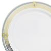 " OCCASIONS " 120 Plates Pack, Disposable Wedding Party Plastic Plates (7.5'' Appetizer/Dessert Plate, Royal in White/Blue & Gold) view 2