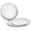 " OCCASIONS " 60 Plates Pack, Disposable Wedding Party Plastic Plates (10.25'' Dinner Plate, Royal in White/Green & Silver) view 1