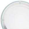 " OCCASIONS " 60 Plates Pack, Disposable Wedding Party Plastic Plates (10.25'' Dinner Plate, Royal in White/Green & Silver) view 2