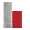 Converting Paper Bulk Party Napkin Bundle, 100 Silver Dinner and 200 Red Beverage/Cocktail Paper Napkins, Box of 300 Napkins view 1