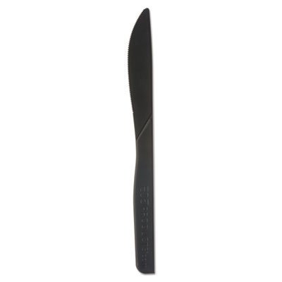 100% Recycled Content Plastic-Knife - 6", 50/Pack, 20 Pack/Carton (1 Carton)