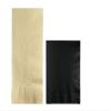 Converting Paper Bulk Party Napkin Bundle, 100 Ivory Dinner and 200 Black Beverage/Cocktail Paper Napkins, Box of 300 Napkins view 1