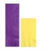 Converting Paper Bulk Party Napkin Bundle, 100 Amethyst Purple Dinner and 200 Mimosa Yellow Beverage/Cocktail Paper Napkins, Box of 300 Napkins view 1
