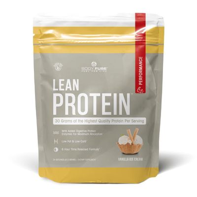 Body Fuse Lean Protein Vanilla 2 lb | Whey Protein and Digestive Enzymes | 30 g Protein Per Serving | Non GMO Gluten Free | 24 Servings