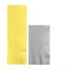 Converting Paper Bulk Party Napkin Bundle, 100 Light Yellow Dinner and 200 Silver Beverage/Cocktail Paper Napkins, Box of 300 Napkins view 1