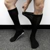4 Pairs of Non-Skid Over-The-Calf Diabetic Cotton Socks with Non Binding Top (Black, Fits US Men's Shoe size 9-12) view 2