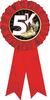 Crown Awards 5K Race Red Rosette Ribbon, 5K Trophy Ribbon Award Prize, 10 Pack view 1