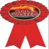 Crown Awards Grill Master Red Rosette Ribbon, Grilling Competition Trophy Ribbon Award Prize, 100 Pack view 1