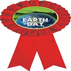 Crown Awards Earth Day Red Rosette Ribbon, Earth Day Trophy Ribbon Award Prize, 100 Pack