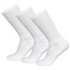 3 Pairs of Non-Skid Diabetic Crew Socks, Non Binding Top Therapeutic Cotton Gripper Socks (White, Size: 9-11) view 1