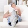 3 Pairs of Non-Skid Diabetic Crew Socks, Non Binding Top Therapeutic Cotton Gripper Socks (White, Size: 13-15) view 3