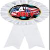 Crown Awards 4th of July White Rosette Ribbon Award, Fourth of July Trophy Ribbon Prize, 5 Pack Prime view 1