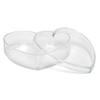 12ea - 4 1/2" Clear Heart Plastic Box (12/Package) view 1