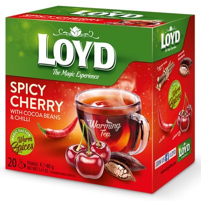 Loyd Spicy Cherry Tea with Cocoa Beans and Chili 20 teabags