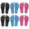 Beach Foot Pads Barefoot Adhesive Invisible Shoes Stick on Foot Pad Stickers Stick on Soles Anti-Slip Waterproof Silicone Unisex Footing Pad for Surfing Swimming 6 Pack Black Blue Rose 9.5-12 Size