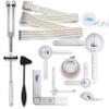 ASA TECHMED Complete Goniometer Set for Occupational Therapy, Physical Therapy - Includes 6, 8, 12 Inches Goniometer Set, Gait Belt, Measuring Tapes, Reflex Hammer view 1