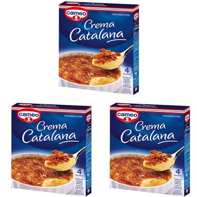 Cameo Crema Catalana Powder Mix, Prepared Catalan Cream 90g, 4 Portions , Pack of 3